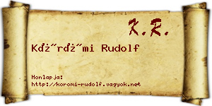 Körömi Rudolf névjegykártya