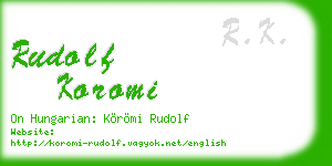 rudolf koromi business card