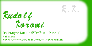 rudolf koromi business card